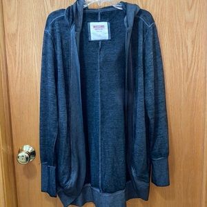 Gray cardigan with front pockets
